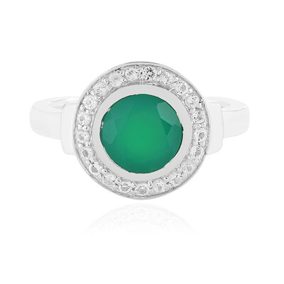 Grüner Onyx-Silberring