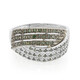Fancy-Diamant-Silberring