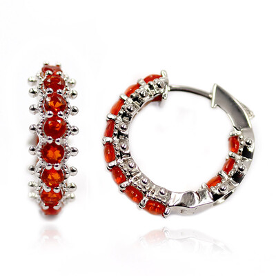 Mexikanischer Feueropal-Silberohrringe (Dallas Prince Designs)