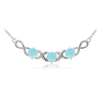 Blauer Opal-Silbercollier