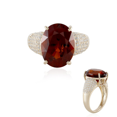 Hessonit-Granat-Goldring
