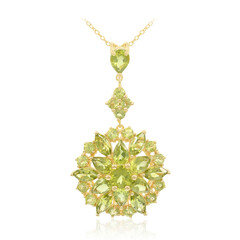 Peridot-Silberhalskette