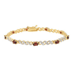Mosambik-Granat-Silberarmband