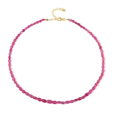 Pinkfarbener Madagaskar-Saphir-Silberhalskette