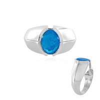 Äthiopischer Blauer Opal-Silberring