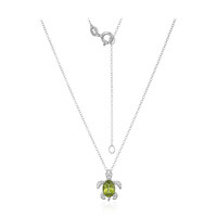 Peridot-Silberhalskette