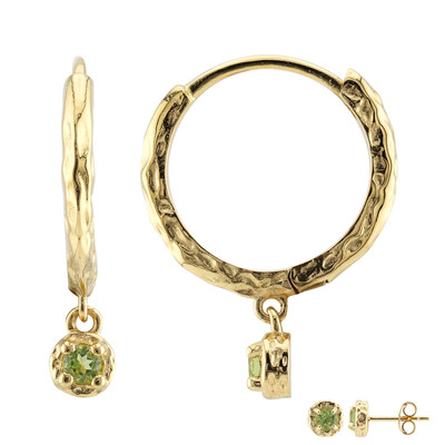 Burmesischer Peridot-Silberohrringe