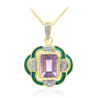 Lavendel-Amethyst-Silberhalskette