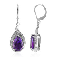 Sibirischer Amethyst-Silberohrringe