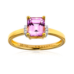 Pinkfarbener Diaspor-Goldring (AMAYANI)