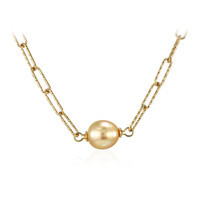 Goldene Kabira-Südseeperlen-Silbercollier (TPC)