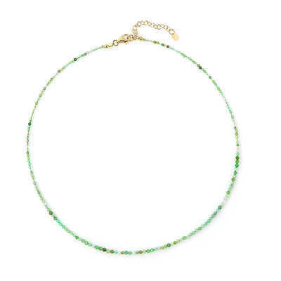 Chrysopras-Silberhalskette