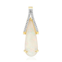 Brasilianischer Weißer Opal-Goldanhänger