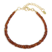 Oranger Tansania-Kyanit-Silberarmband