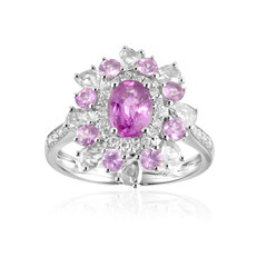 Pinkfarbener Saphir-Goldring (CIRARI)