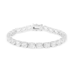 Weißer Topas-Silberarmband