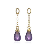 Sambia-Amethyst-Silberanhänger für Creolen und Varioclips