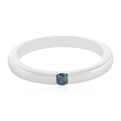 Blauer I Brillant-Silberring