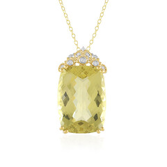 Ouro Verde-Quarz-Silberhalskette (Gems en Vogue)