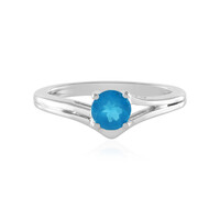 Neonblauer Apatit-Silberring