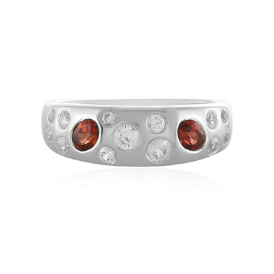 Indischer Granat-Silberring