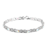 Mondlicht-Quarz-Silberarmband