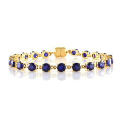Blauer Saphir-Silberarmband