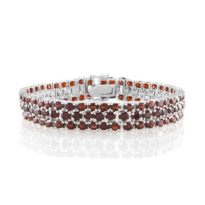 Mosambik-Granat-Silberarmband