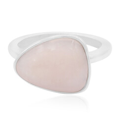 Pinkfarbener Opal-Silberring