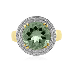 Grüner Amethyst-Silberring