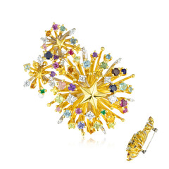 Edelstein-Silberbrosche (Gems en Vogue)