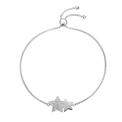 Weißer Topas-Silberarmband