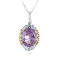 Lavendel-Amethyst-Silberhalskette