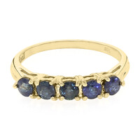 Blauer Burmesischer Saphir-Silberring