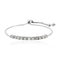 Grüner Amethyst-Silberarmband