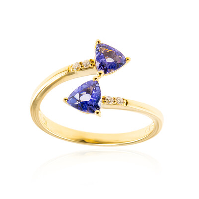 AAA-Tansanit-Goldring