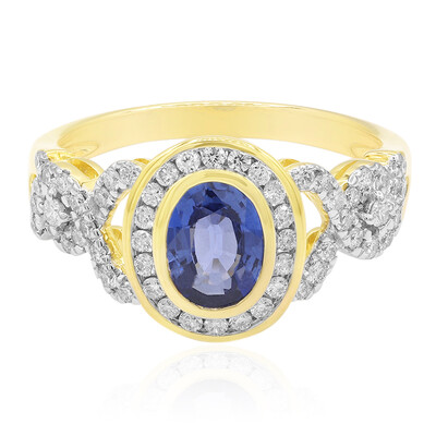 Blauer Ceylon-Saphir-Goldring (Annette)