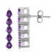 Sambia-Amethyst-Silberohrringe