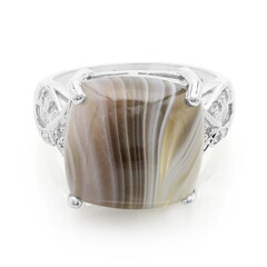 Botswana-Achat-Silberring