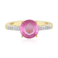 Pinkfarbener Madagaskar-Saphir-Silberring