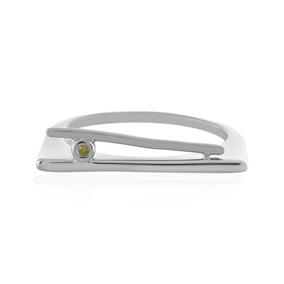 Gelber I3 Brillant-Silberring (MONOSONO COLLECTION)