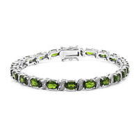 Russischer Diopsid-Silberarmband