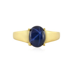 Blauer Stern-Saphir-Silberring