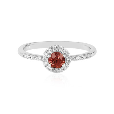 Pinkfarbener Zirkon-Silberring (MONOSONO COLLECTION)