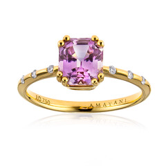 Pinkfarbener Diaspor-Goldring (AMAYANI)