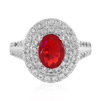 Äthiopischer Roter Opal-Silberring