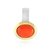 Äthiopischer Roter Opal-Silberanhänger