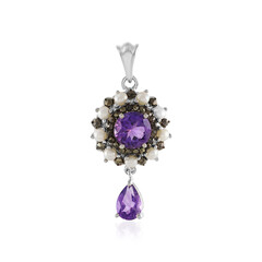 Sambia-Amethyst-Silberanhänger