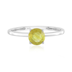 Gelber Saphir-Platinring