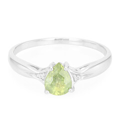 Grüner Saphir-Silberring